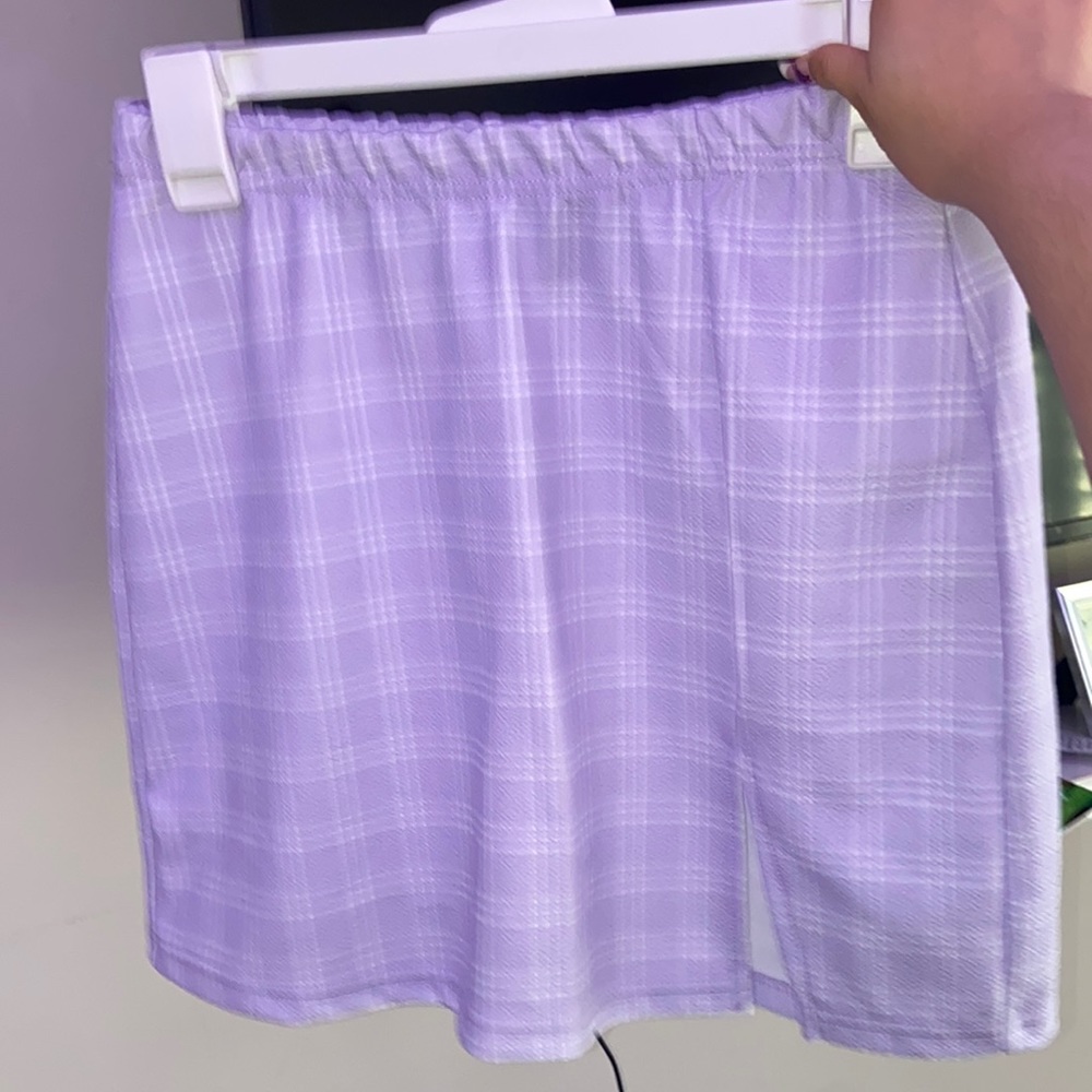 Shein purple mini skirt